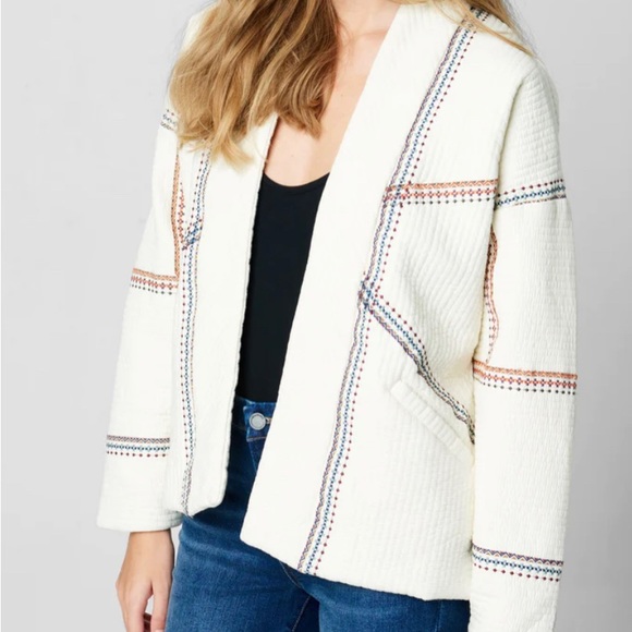 NWT BLANK NYC Women’s Pure Bliss Embroidered Open Front Jacket Size XS - Picture 2 of 10